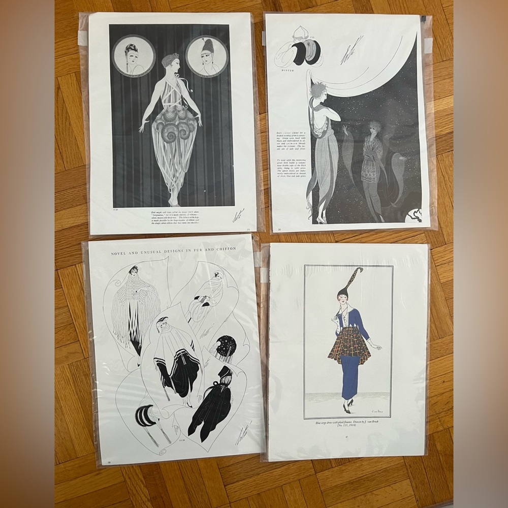 3 sets for 18. Vintage magazine pages